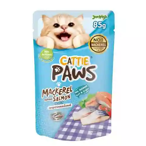 Cattie Paws เพาซ์แมวเนื้อแดง รสปลาทูแซลมอนเยลลี่