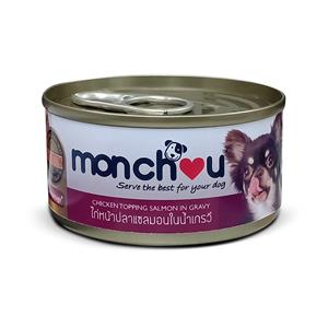 Monchou สุนัข รสไก่แซลมอน เกรวี่ 80ก.
