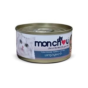 Monchou แมว รสทูน่ามูชไก่ 70ก.