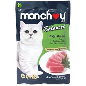 Monchou Balance เพาซ์แมว รสปลาทูน่าเจลลี่ 80ก.