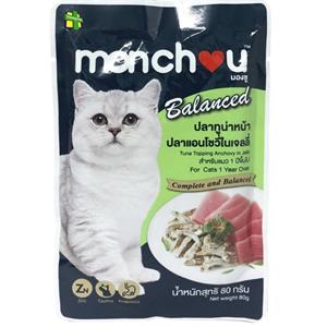 Monchou Balance เพาซ์แมว รสทูน่าแองโชวี่เจลลี่ 80ก.