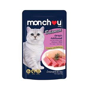 Monchou Balance เพาซ์แมว รสทูน่าไก่เจลลี่ 80ก.