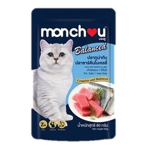 Monchou Balance เพาซ์แมว รสทูน่าซาร์ดีนเจลลี่ 80ก.