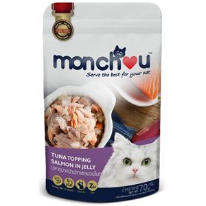 Monchou เพาซ์แมว รสทูน่าแซลมอนรมควัน70 g.