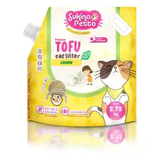 8858788704311 Sukina Petto Tofu ทรายแมว กลิ่นมะนาว *Suki Tofu 7L. มะนาว 7 L. ซูกินะ,เพ็ทโตะ,sukina,petto,ทรายแมว,litter,clump,ทรายเต้าหู้,ถั่ว,เต้าหู้,tofu,natural,bean,ธรรมชาติ,ไม้สน