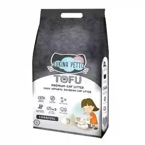 8858788704335 Sukina Petto Tofu ทรายแมว กลิ่นชาโคล *Suki Tofu 7L. Charcoal 7 L. ซูกินะ,เพ็ทโตะ,sukina,petto,ทรายแมว,litter,clump,ทรายเต้าหู้,ถั่ว,เต้าหู้,tofu,natural,bean,ธรรมชาติ,ไม้สน,charcoal