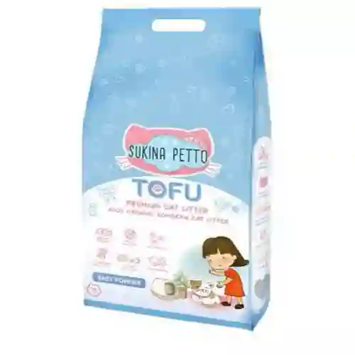 8858788704342 Sukina Petto Tofu ทรายแมว กลิ่นแป้งเด็ก *Suki Tofu 7L. แป้งเด็ก 7 L. ซูกินะ,เพ็ทโตะ,sukina,petto,ทรายแมว,litter,clump,ทรายเต้าหู้,ถั่ว,เต้าหู้,tofu,natural,bean,ธรรมชาติ,ไม้สน