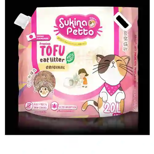 8858788704441 Sukina Petto Tofu ทรายแมว กลิ่นเชอรรี่ *Suki Tofu 20L Cherry 20 L. ซูกินะ,เพ็ทโตะ,sukina,petto,ทรายแมว,litter,clump,ทรายเต้าหู้,ถั่ว,เต้าหู้,tofu,natural,bean,ธรรมชาติ,ไม้สน