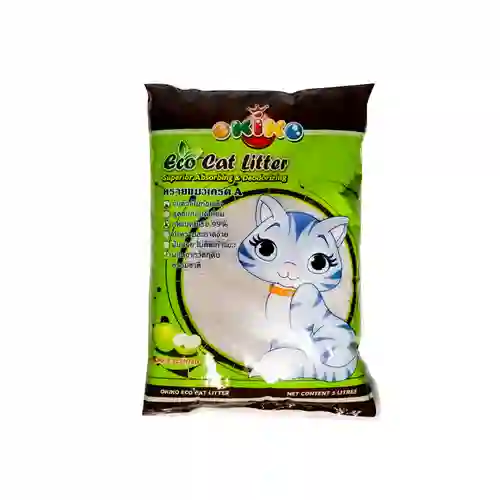 Okiko Eco ทรายแมว กลิ่นแอปเปิ้ล 5ลิตร