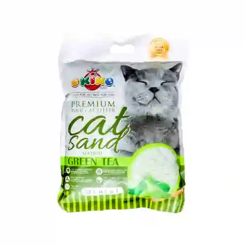 Okiko ทรายแมวเต้าหู้ กลิ่นชาเขียว 6ลิตร