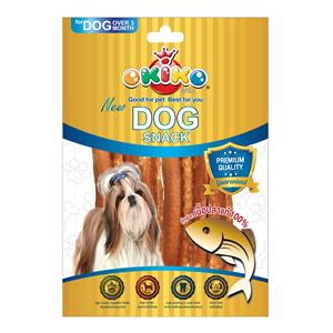 Okiko ขนมสุนัข  สูตรแซลมอนพันกระดูกฉลาม
