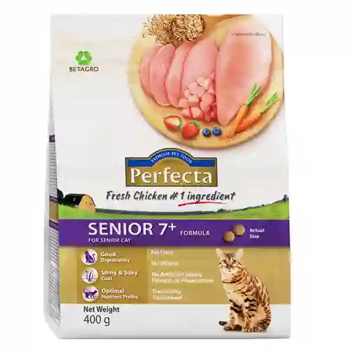 เพอร์เฟคต้า,อาหารเม็ด,เม็ดแมว,อาหารแมว,อาหารเม็ดแมว,แก่,7+,+7,โต,adult,senior