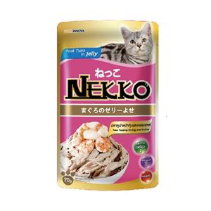 Nekko เพาซ์แมว รสกุ้งหอย เจลลี่ 70ก.