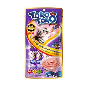 Toro แมวเลีย รสทูน่าหอยและปลาโอ 60ก.