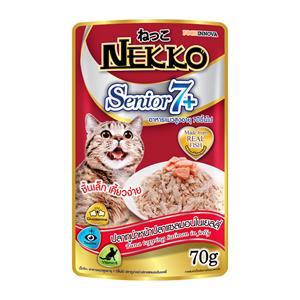 Nekko เพาซ์แมวแก่7+ รสทูน่าแซลมอน 70ก.