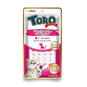 Toro Plus แมวเลีย รสทูน่าและปูยักษ์ 75ก.