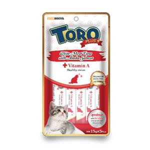 Toro Plus แมวเลีย รสทูน่าและแซลมอน 75ก.