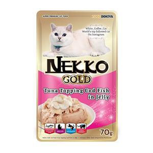 Nekko Gold เพาซ์แมว รสทูน่าปลาค๊อต เกรวี่ 70ก.