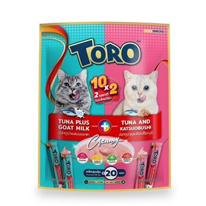 Toro แมวเลีย รสนมแพะคัตทสึโอะ  20x15ก.