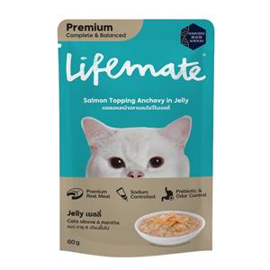 (โหล) 12x70ก. Lifemate เพาซ์แมว รสแซลมอนแอนโชเยลลี่