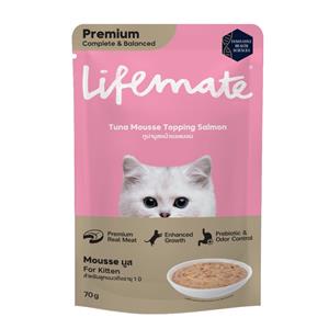 (โหล) 12x70ก. Lifemate เพาซ์แมว รสทูน่ามูสแซลมอน